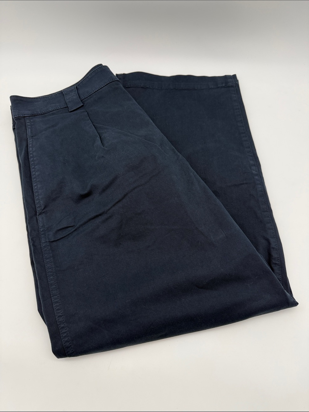 NWT Madewell The Barrel-Leg Chino Pant 28 Waist Blue Pleated NZ210